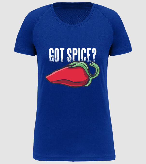 Got Spice ardei model albastru regal pe tricou