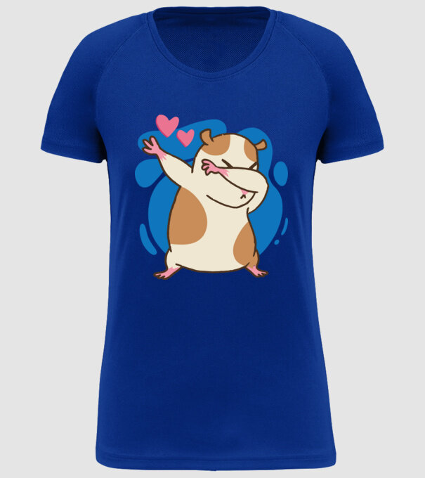 Hamster DAB model albastru regal pe tricou