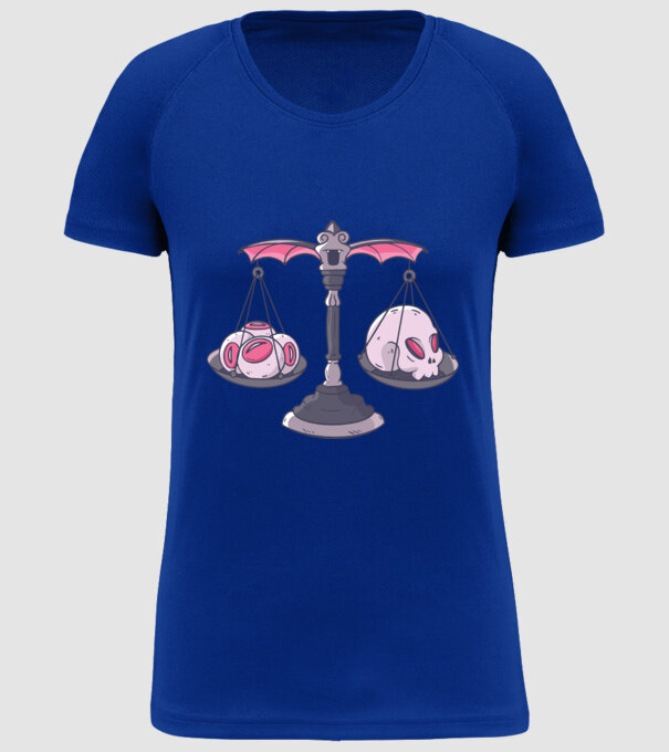 Balanță Horror model albastru regal pe tricou