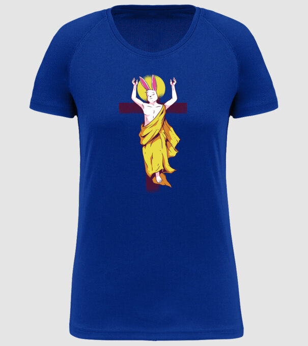 iepuraș de Paște Înviere model albastru regal pe tricou