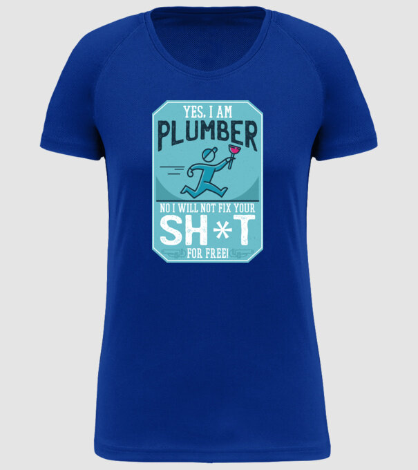 Da, sunt instalator model albastru regal pe tricou