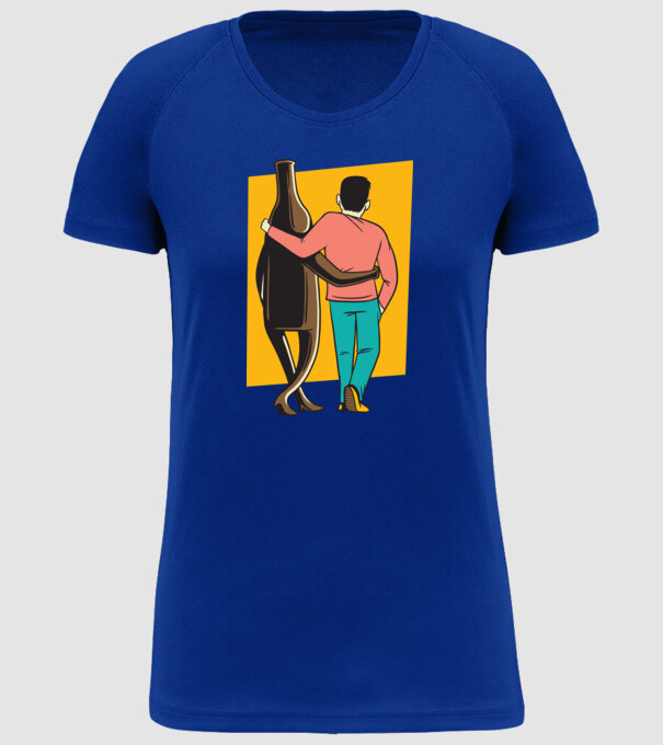 Amici de pahar model albastru regal pe tricou