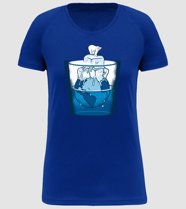 Ursul polar în pericol încălzirea globală model albastru regal pe tricou