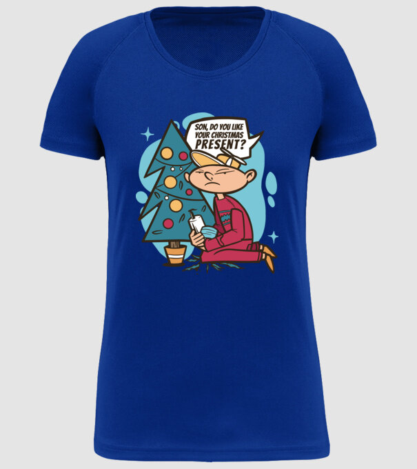 Cadouri de Crăciun model albastru regal pe tricou