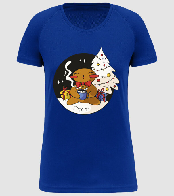 Turtă dulce de Crăciun model albastru regal pe tricou