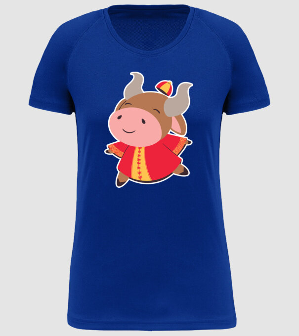 Anul chinezesc - Anul Bivolului model albastru regal pe tricou