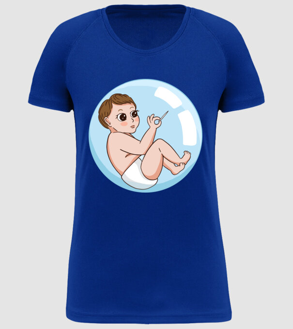 Bebeluș model albastru regal pe tricou