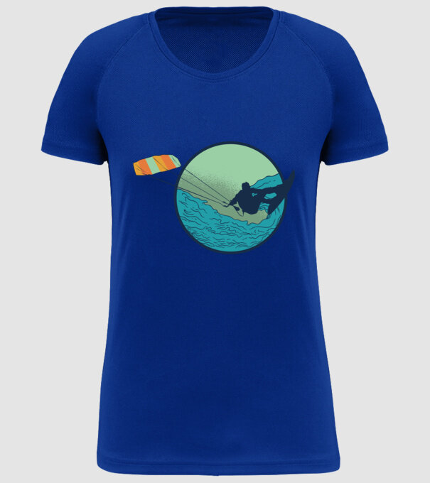 Tricou Kitesurf model albastru regal pe tricou
