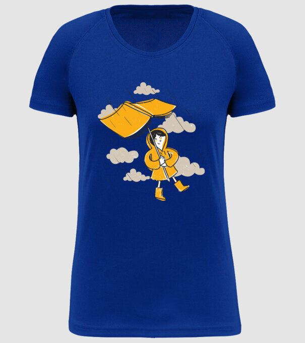 Umbrelă Carte model albastru regal pe tricou