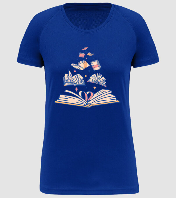 Cărți model albastru regal pe tricou