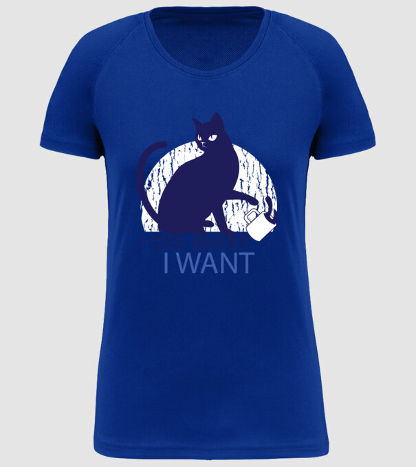 Pisică Rebel model albastru regal pe tricou