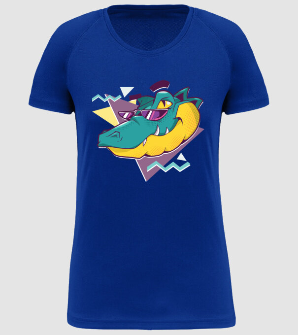 Aligator cool model albastru regal pe tricou