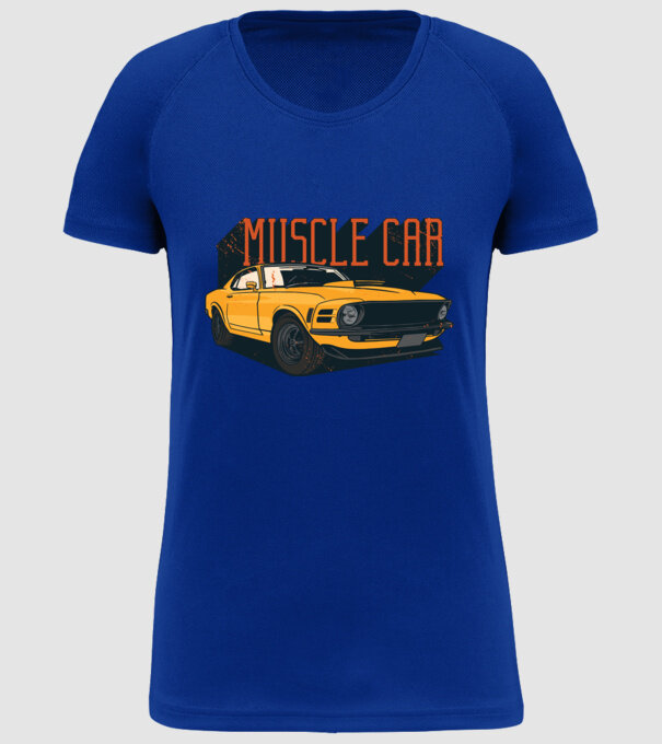 Mașină sport cool model albastru regal pe tricou
