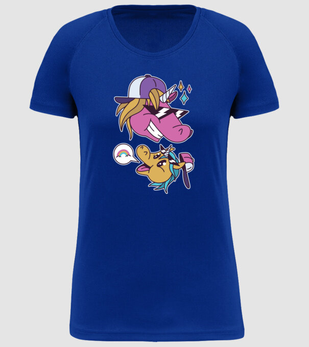 Unicorni cool model albastru regal pe tricou