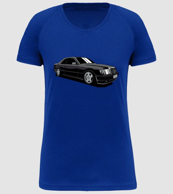 Mercedes model albastru regal pe tricou