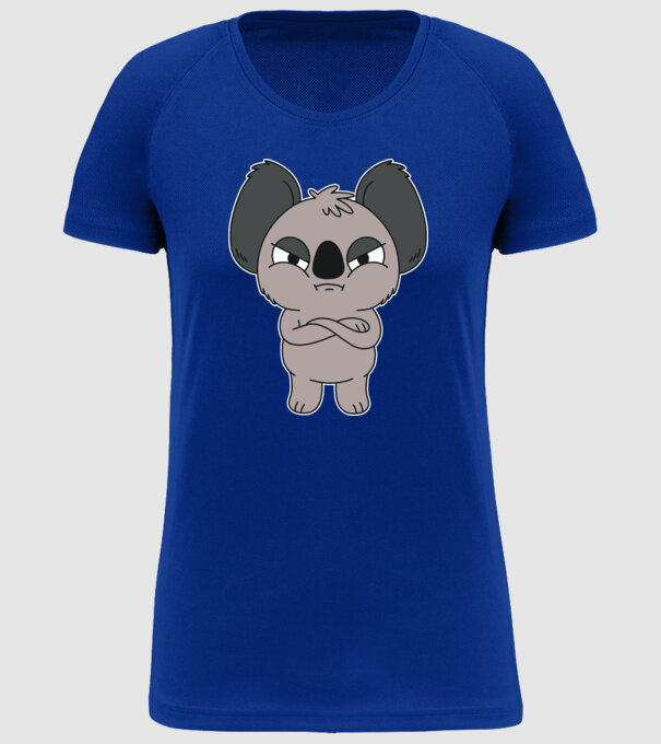Koala Supărat model albastru regal pe tricou