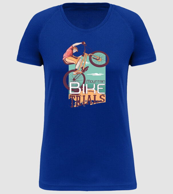 Truc Mountainbike model albastru regal pe tricou