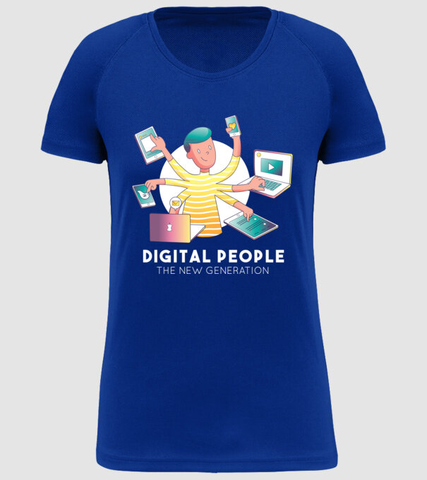 Oamenii multitasking sunt generația viitoare model albastru regal pe tricou