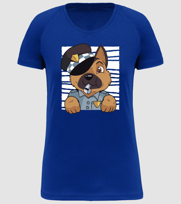 Ciobănesc german câine de poliție model albastru regal pe tricou