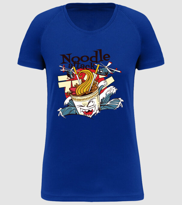 Noodle Attack model albastru regal pe tricou