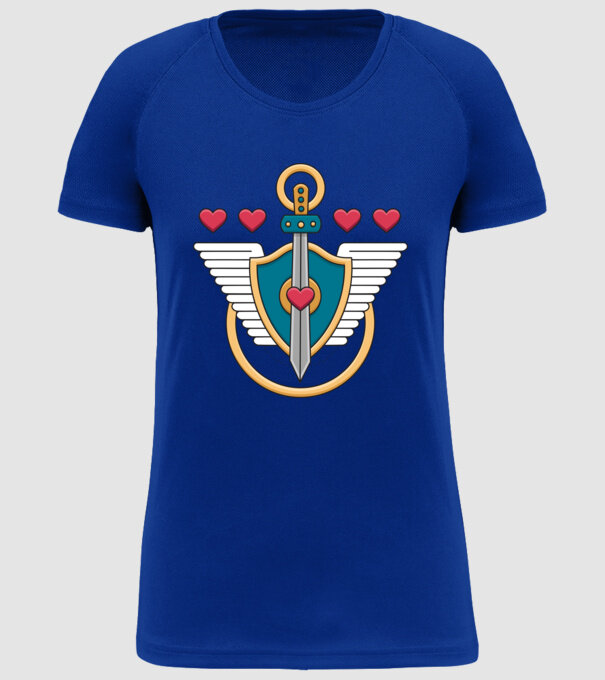 Scut - Gamer model albastru regal pe tricou