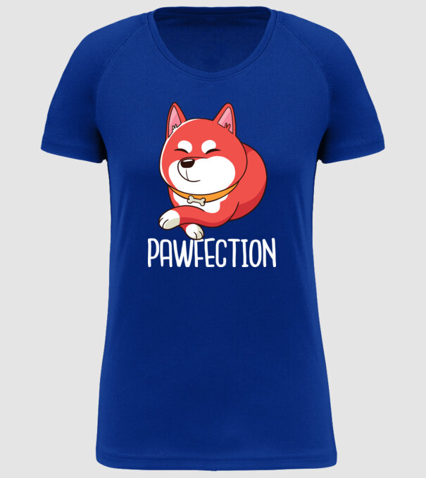 Pawfection Shiba Perfect model albastru regal pe tricou
