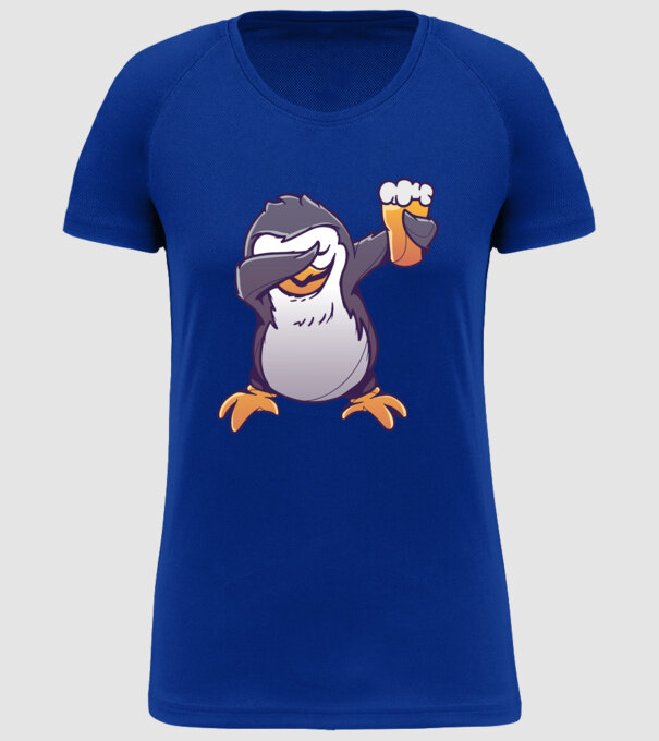 Pinguin cu Bere DAB model albastru regal pe tricou
