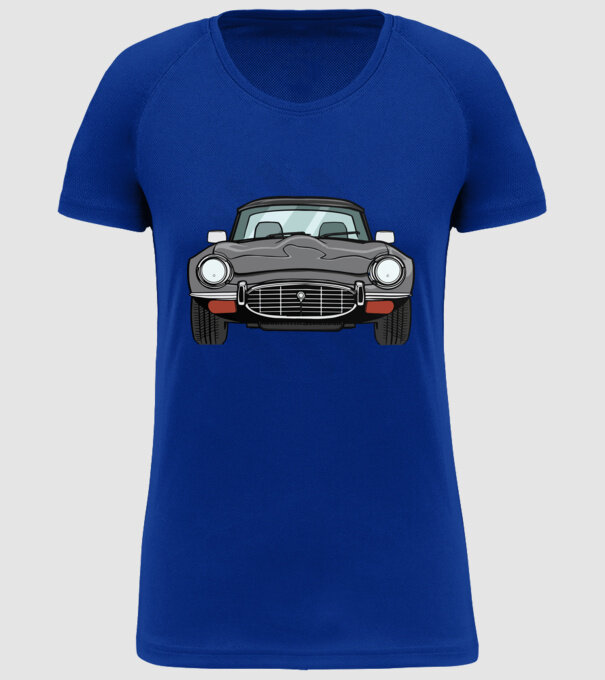Mașină veche model albastru regal pe tricou