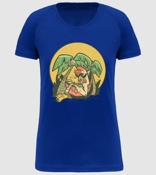 Pui relaxați model albastru regal pe tricou