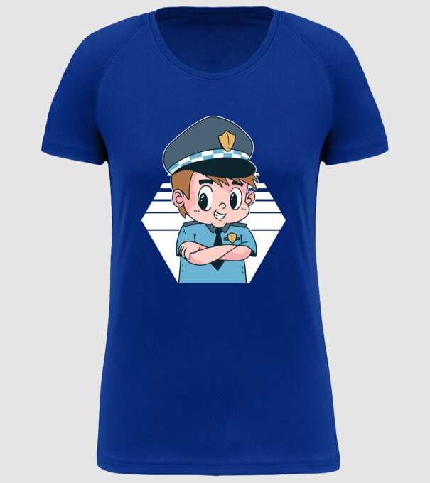 Polițist Copil model albastru regal pe tricou