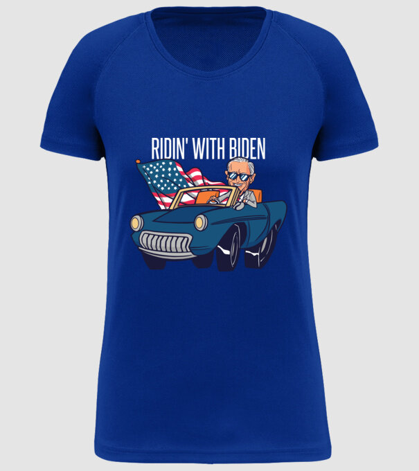 'Ridin'' with Biden - SUA 2020 alegeri' model albastru regal pe tricou