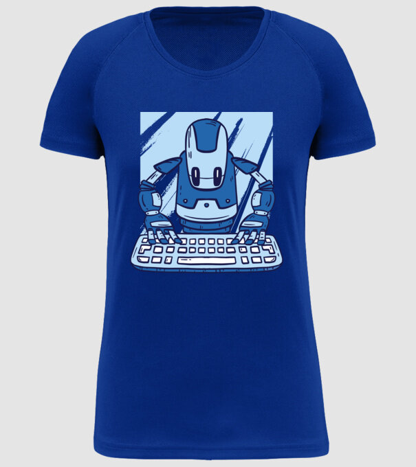 Automatizare robot model albastru regal pe tricou