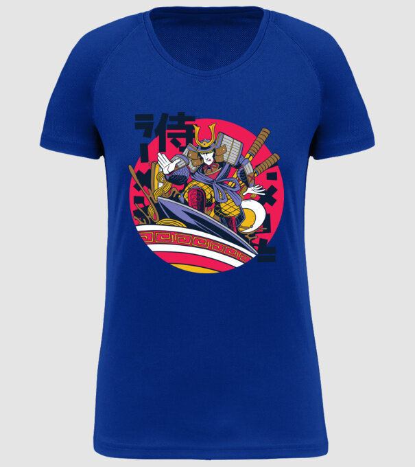Samurai Ramen Surf model albastru regal pe tricou