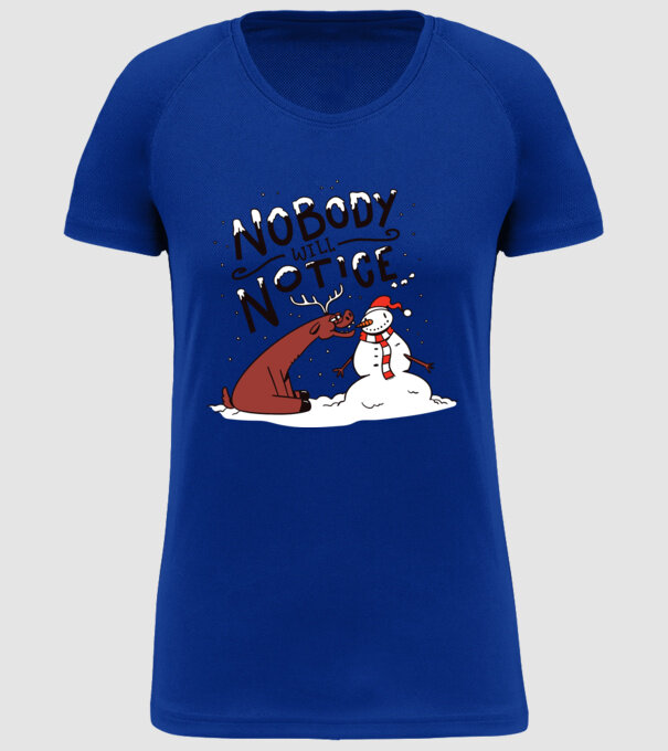 Nimeni nu va observa Om de zăpadă model albastru regal pe tricou