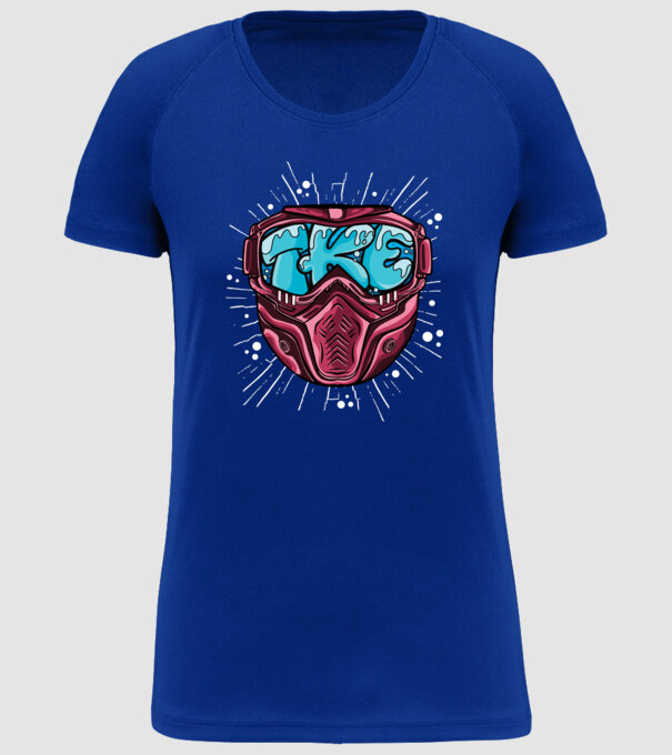 Schi, mască model albastru regal pe tricou