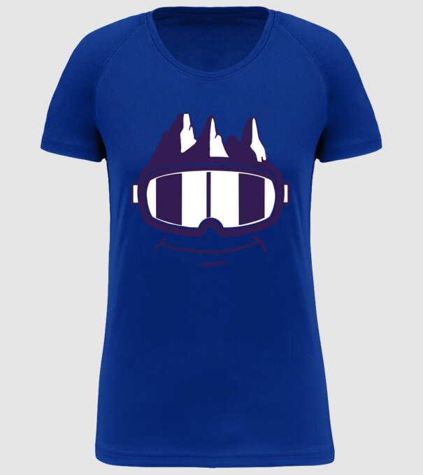 Ochelari de schi Smiley model albastru regal pe tricou