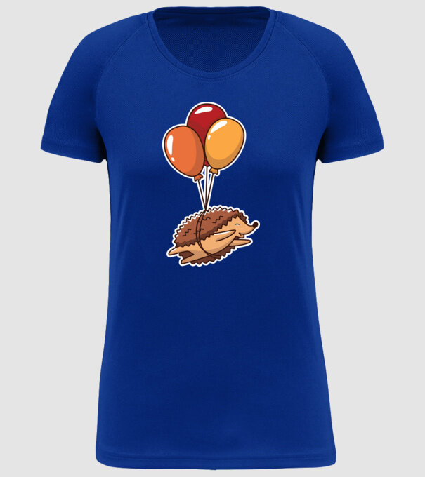 Arici cu balon model albastru regal pe tricou