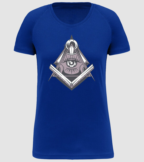Masoni Illuminati model albastru regal pe tricou