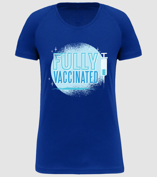Complet vaccinat model albastru regal pe tricou