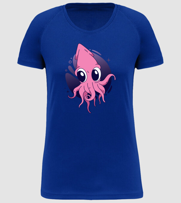 Calmar model albastru regal pe tricou