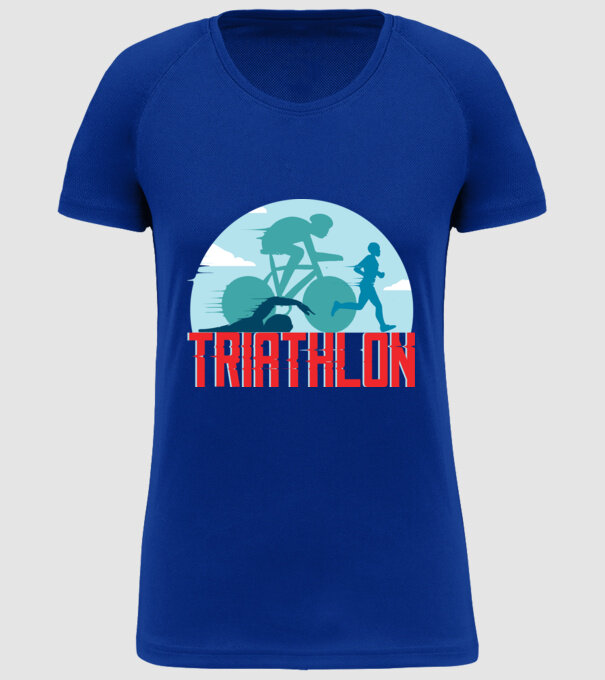 Triatlon Sport model albastru regal pe tricou