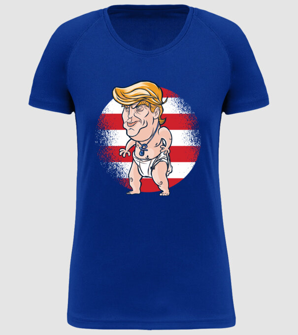 Trump Baby tricou amuzant model albastru regal pe tricou