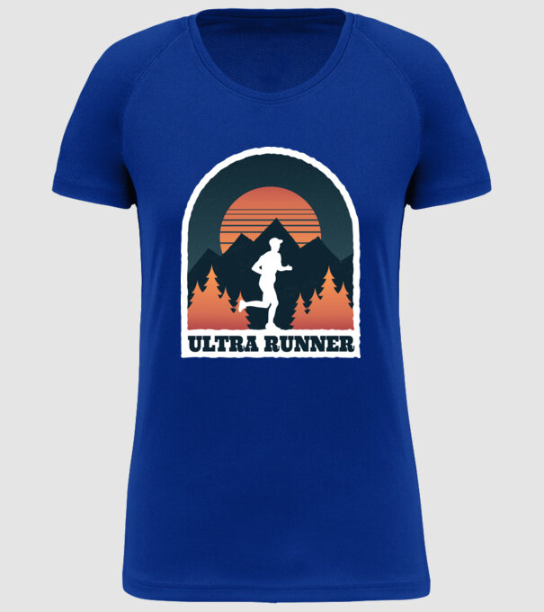 Ultra Runner Tricou alergare model albastru regal pe tricou