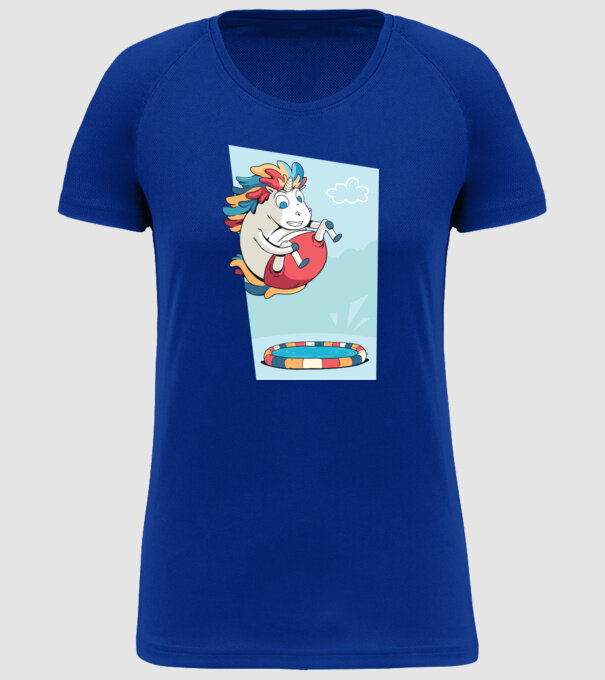 Bombă Unicorn model albastru regal pe tricou