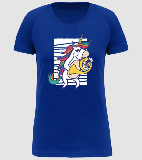Unicorn Corn model albastru regal pe tricou