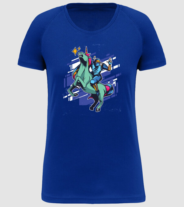 Unicorn Ninja model albastru regal pe tricou