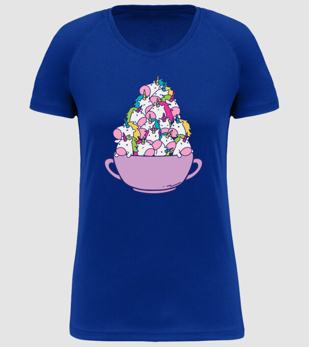 Bol Unicorn model albastru regal pe tricou