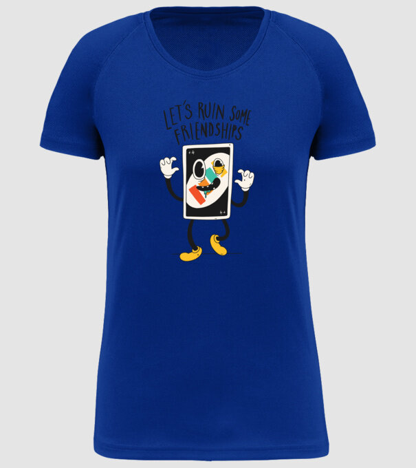UNO +4 Cărți model albastru regal pe tricou