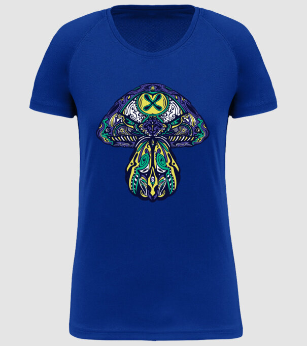 Ciupercă magică model albastru regal pe tricou