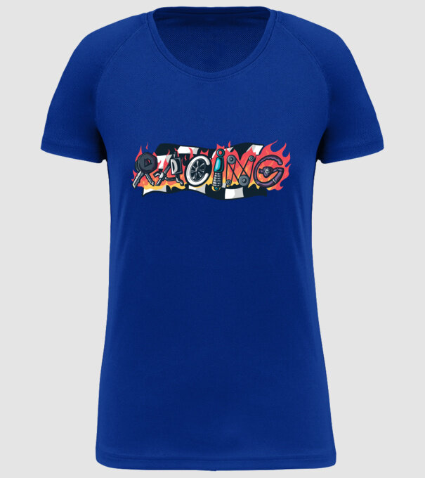 Cursă Racing model albastru regal pe tricou